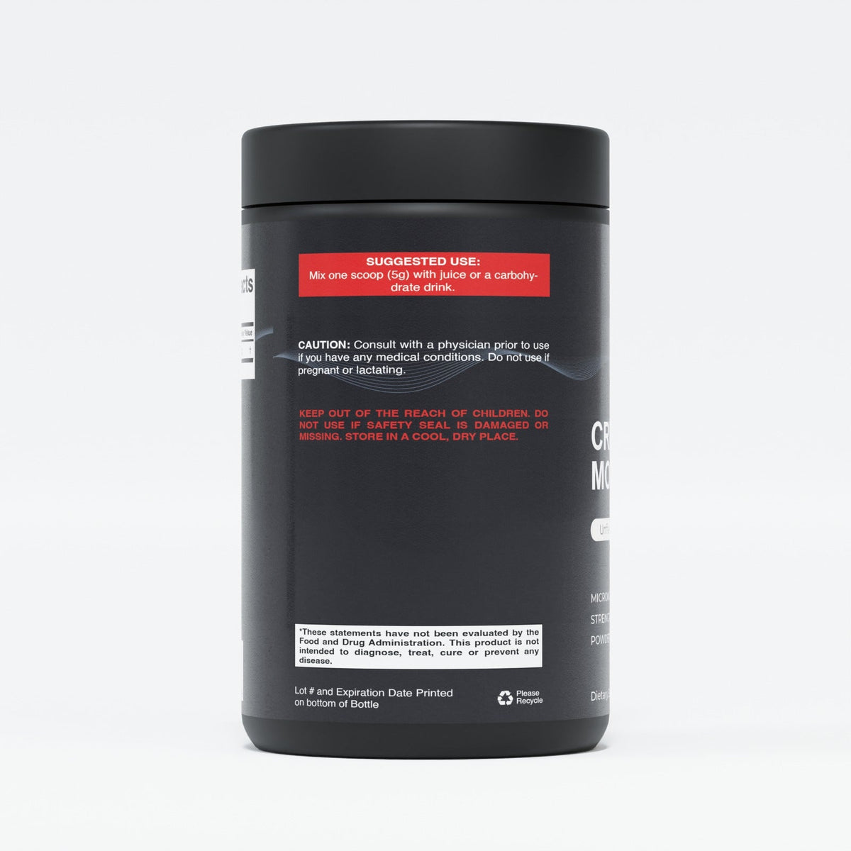 Upper Prime Creatine Monohydrate - Label Detail